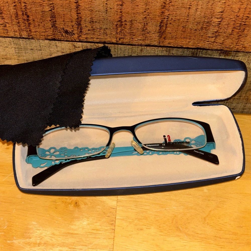 i2 Eyewear Turquoise Floral Eyeglasses